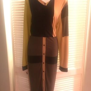 Ashley Stewart colorblock dress